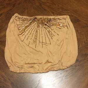 Gold tube top
